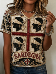 Women's Sardegna Quattro Mori Short-sleeved T-shirt
