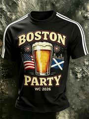 Men's UK Football Lover Scotland Printed Waffle Short Sleeve
