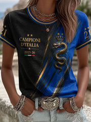 Women's2025-26 Campioni D'Italia Short-sleeved T-shirt