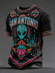 Men's 'SAN ANTONIO' Indian Martian Basketball T-Shirts