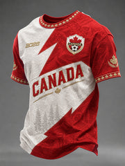 Men's Gift For Football Fans Print Casual Tee