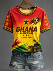 Women's 2026 Ghana Football Style T-shirt
