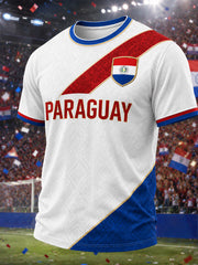 Men's Gift For Paraguay Football Fans Casual Tee