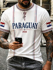 Men's 2026 Paraguay Football Style T-shirt