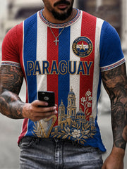 Men's Gift For Paraguay Football Fans Casual Tee