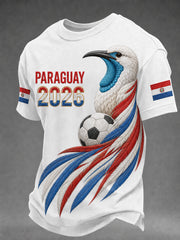 Men's Paraguay Football Fan 2026 Print T-shirt