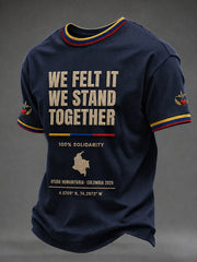 Men's Earthquake Support Pray For Colombia Short Sleeve T-shirt