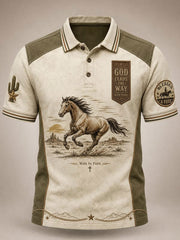 Men's God Leads The Way Western Horse Shirt