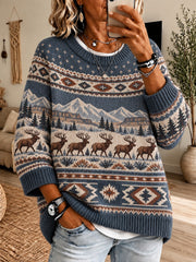 Women's Cozy Knit Western Sweater