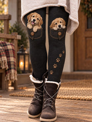 Women's Fall/Winter Animal Floral Art Printed Leggings
