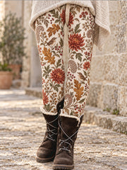 Women's Fall/Winter Floral Art Printed Leggings