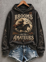 Women's Western Halloween Horses Art Printed Hooide
