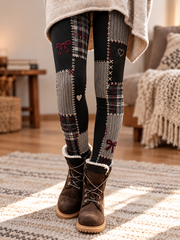 Women's Fall/Winter Art Printed Velvet Leggings