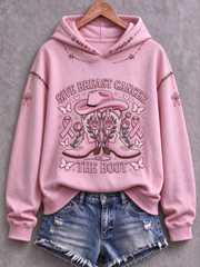 Women's Western-style breast cancer Printed Regular Sweatshirt
