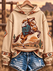 Women's Western-style horse print Regular Sweatshirt