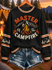 Women's Camping Print Sweatshirt