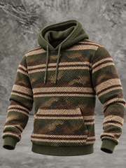 Men's West Checkered Cotton Hoodie