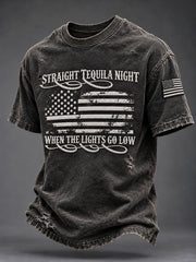 Men's Straight Tequila Night Print T-shirt