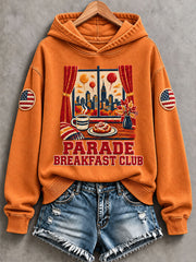 Women's Thanksgiving Parade Print Casual Sweatshirt