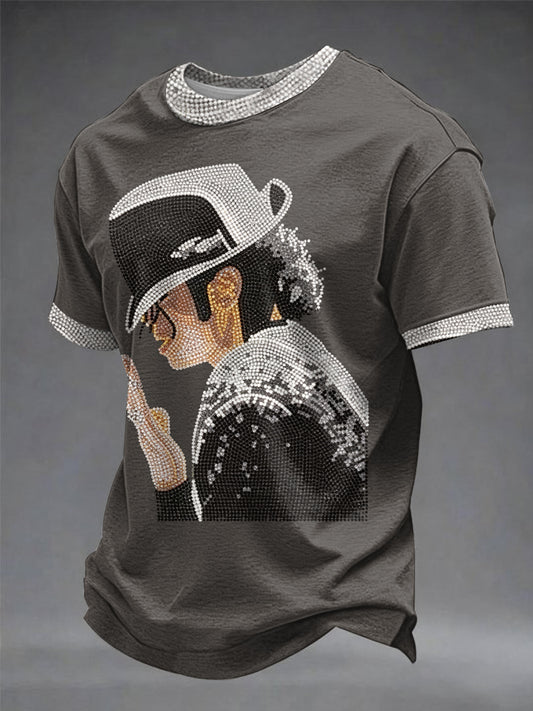 Men's Pop Music Character Printed T-shirt