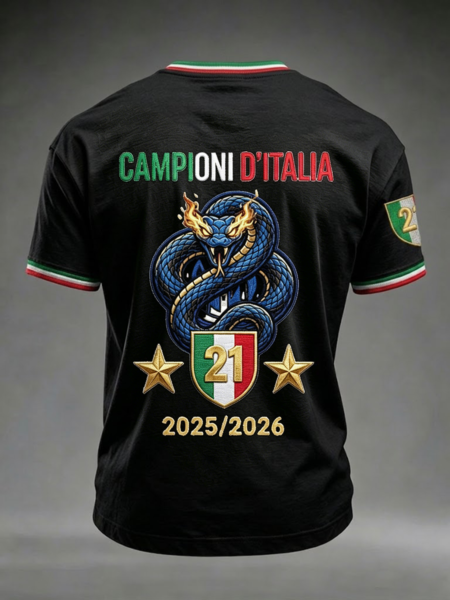 Men's Campioni D'Italia 2025-26 Short Sleeves T-shirt