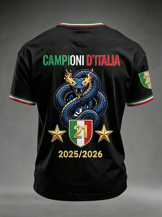 Men's Campioni D'Italia 2025-26 Short Sleeves T-shirt