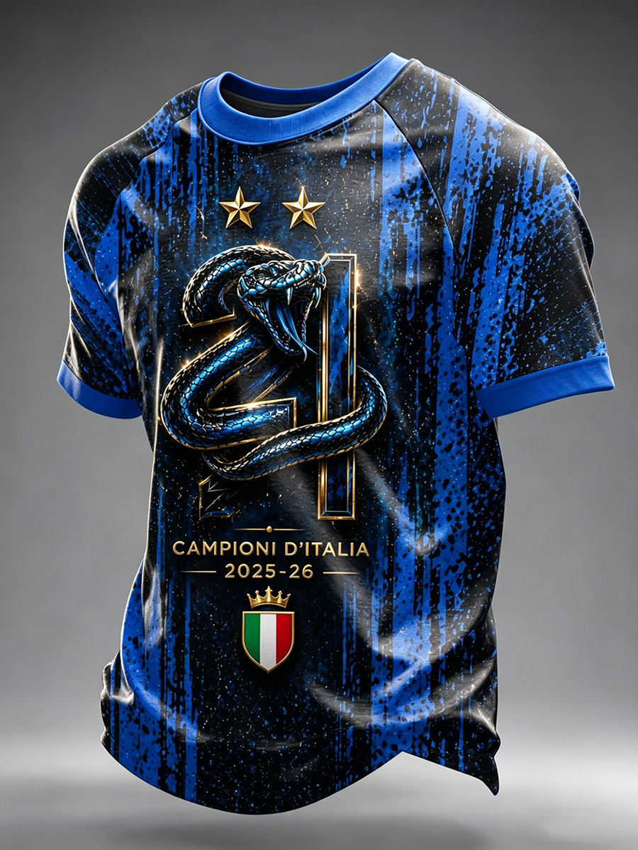 Men's Campioni D'Italia 2025-26 Short Sleeves T-shirt