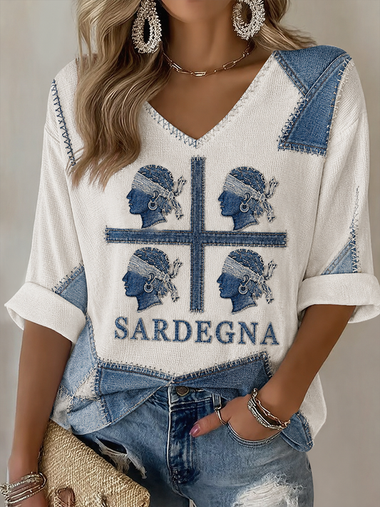 Women's Sardegna Quattro Mori Waffle T-shirt