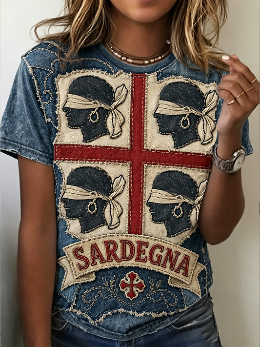 Women's Sardegna Quattro Mori Short-sleeved T-shirt