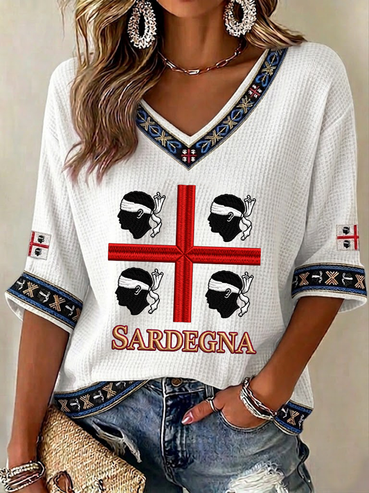 Women's Sardegna Quattro Mori Waffle T-shirt