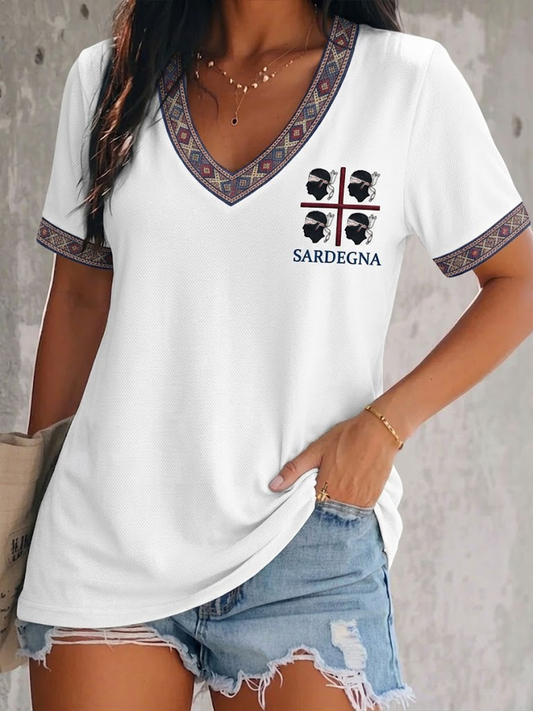 Women's Sardegna Quattro Mori Short-sleeved T-shirt