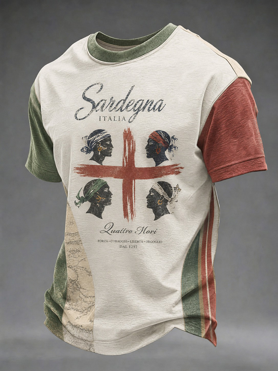 Men's Sardegna Quattro Mori Short Sleeves T-shirt