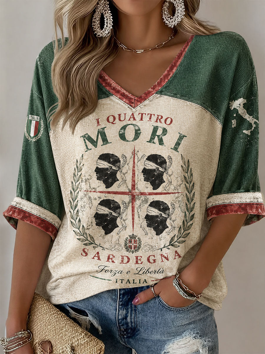 Women's Sardegna Quattro Mori Waffle T-shirt