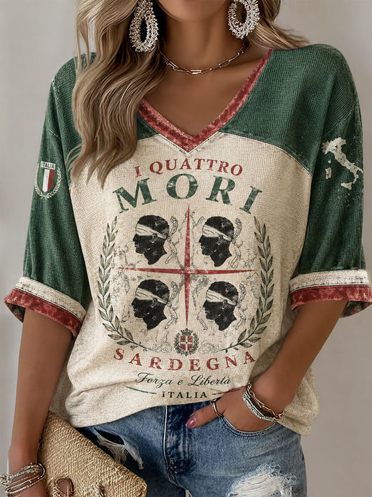 Women's Sardegna Quattro Mori Waffle T-shirt