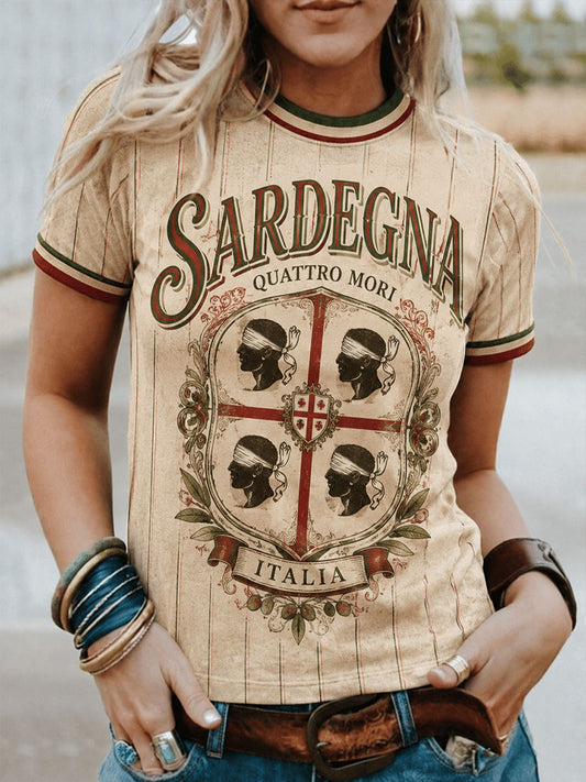 Women's Sardegna Quattro Mori Short-sleeved T-shirt