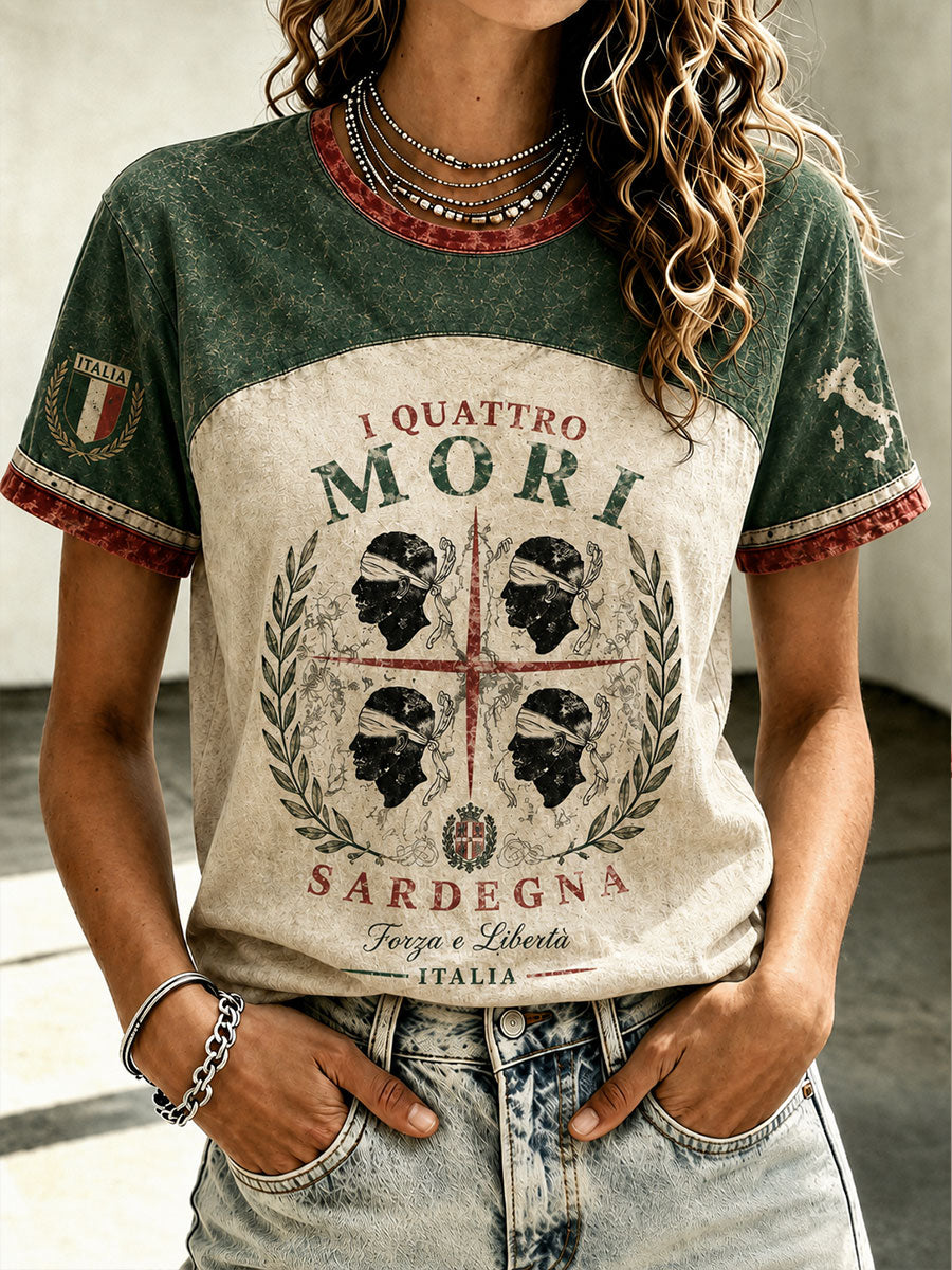 Women's Sardegna Quattro Mori Short-sleeved T-shirt