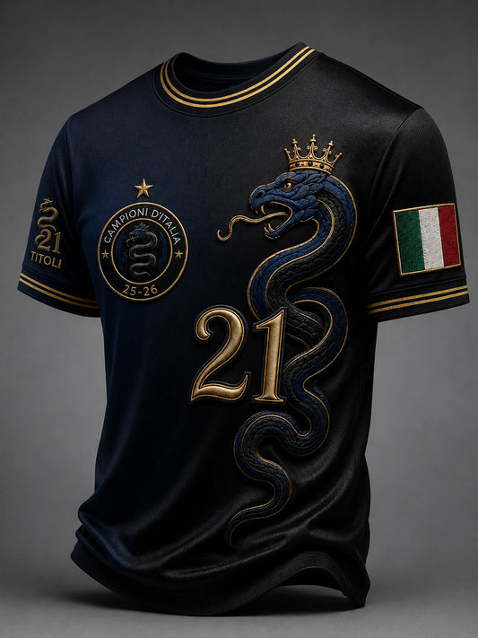 Men's 2025-26 Campioni D'Italia Short Sleeves T-shirt