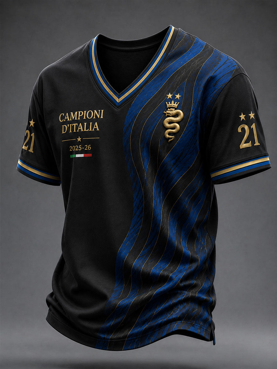 Men's 2025-26 Campioni D'Italia  V-neck T-shirt