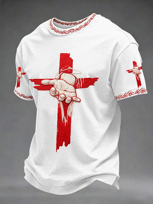 Men's Christian Cross Print Tee
