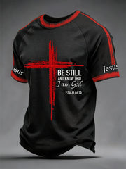 Men's Christian Cross Print Tee