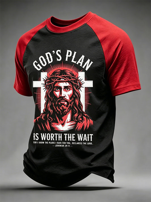 Men's Christian Cross Print Tee