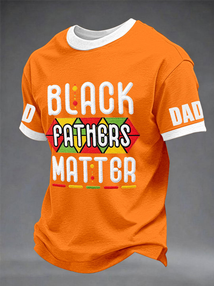 Men's “Black Fathers Matter” Father's Day Fun Casual T-shirt