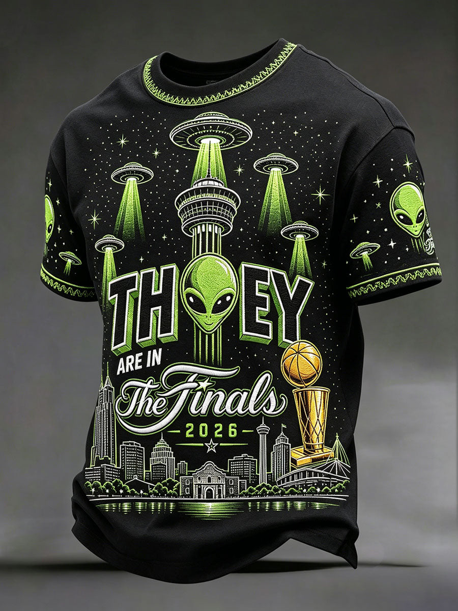 Men's 'They ARE IN the finals' Martian Basketball T-Shirts