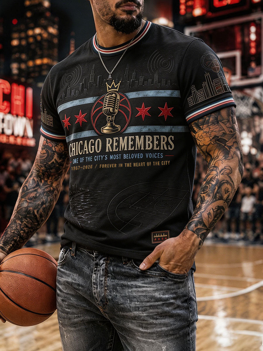 Men's Chicago King Basketball Lover Printed T-shirt