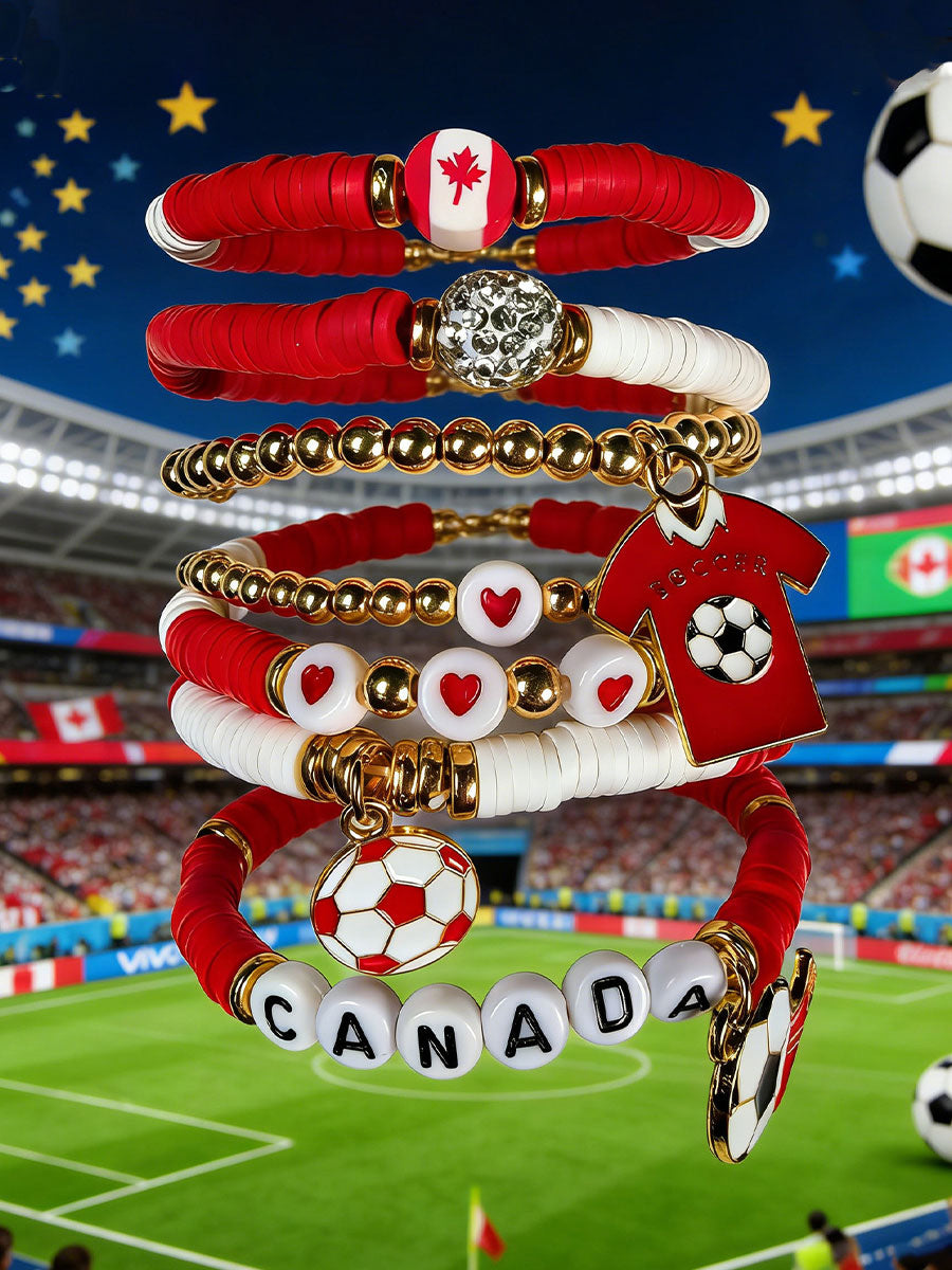 Canada Soccer Casual Bracelet Set