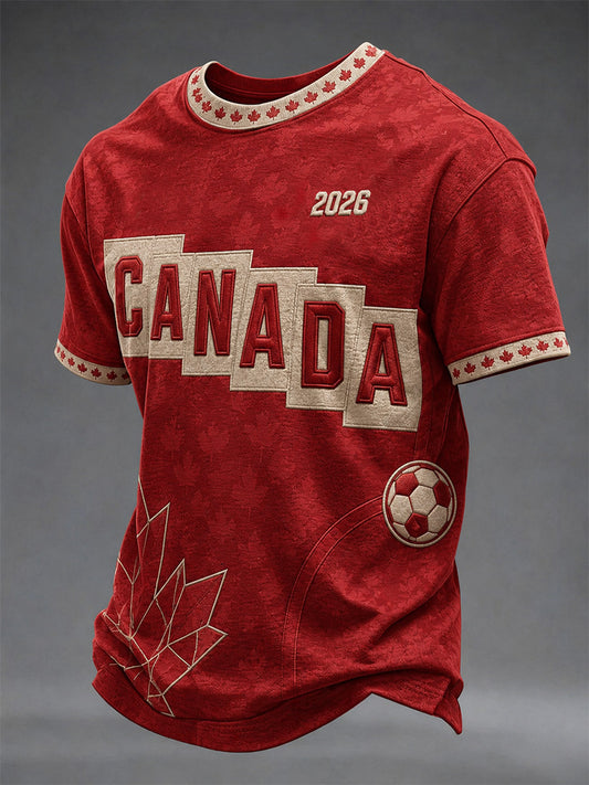 Men's Gift For Football Fans Print Casual Tee