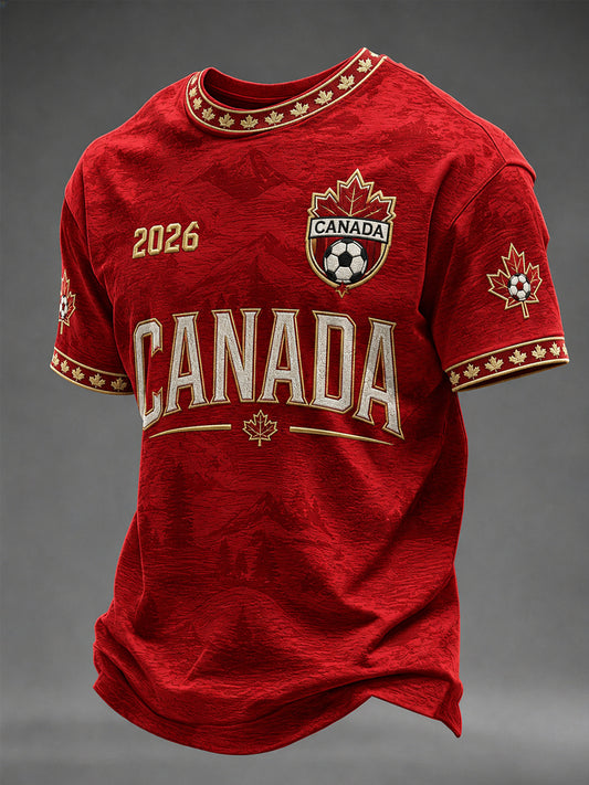 Men's Gift For Football Fans Print Casual Tee