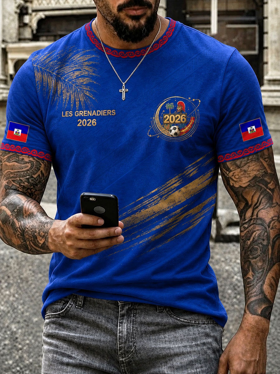 Men's 2026 Haiti Football Casual T-shirt