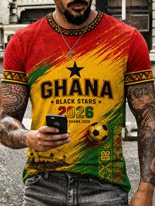 Men's 2026 Ghana Football Style T-shirt
