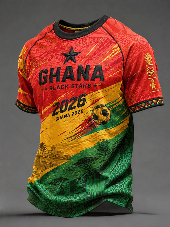 Men's 2026 Ghana Football Style T-shirt